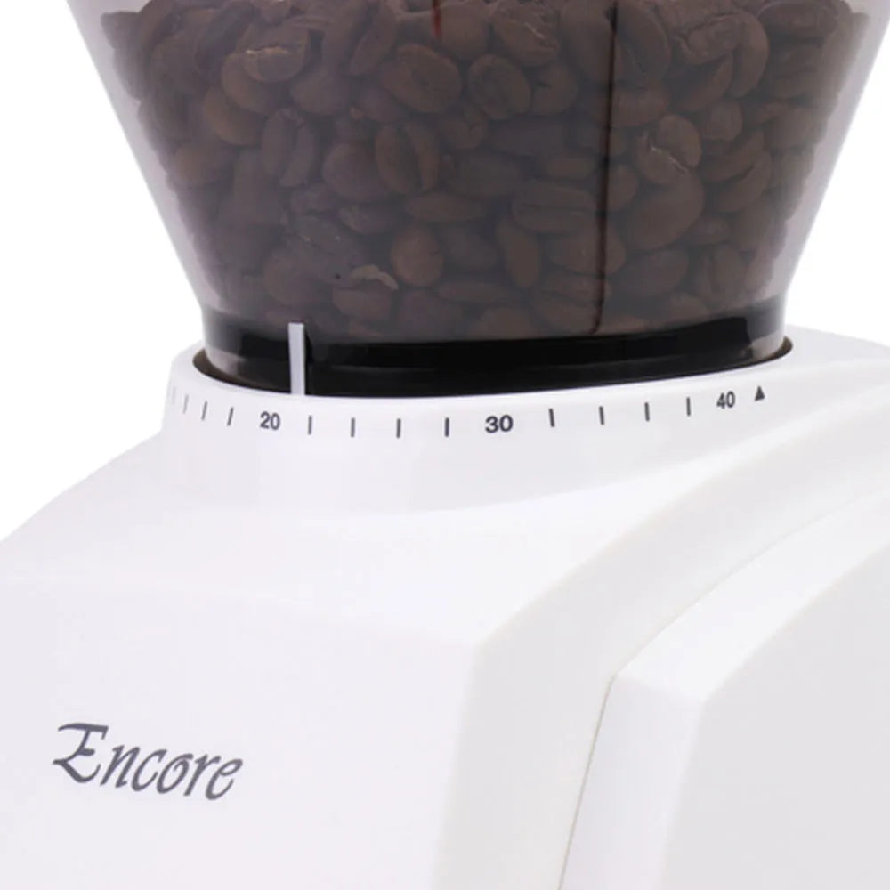 Baratza Encore Kaffeemühle mit Kegelmahlwerk, Elektrisch – Weiß