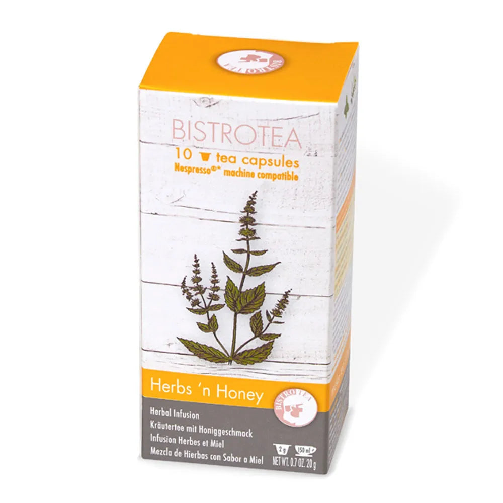 Bio-Teekapseln für Nespresso®-Maschinen Bistro Tea Herbs’n Honey, 10 Stk.