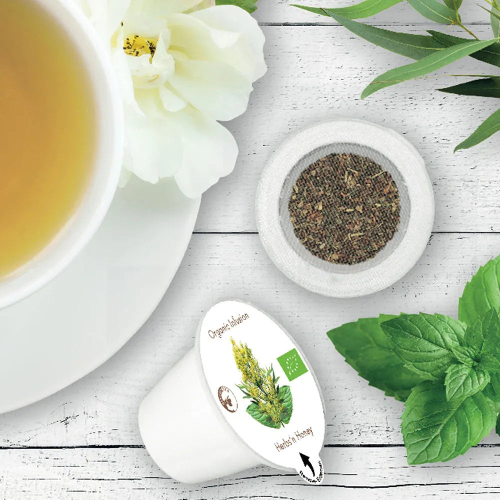 Bio-Teekapseln für Nespresso®-Maschinen Bistro Tea Herbs’n Honey, 10 Stk.