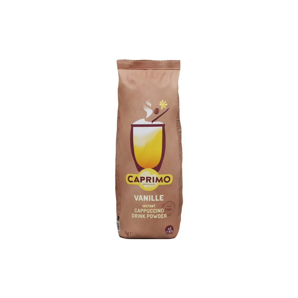 Cappuccino-Getränkepulver auf Kakaobasis mit Vanillegeschmack Caprimo Cappuccino CS1Vanilla Less Sugar, 1 kg