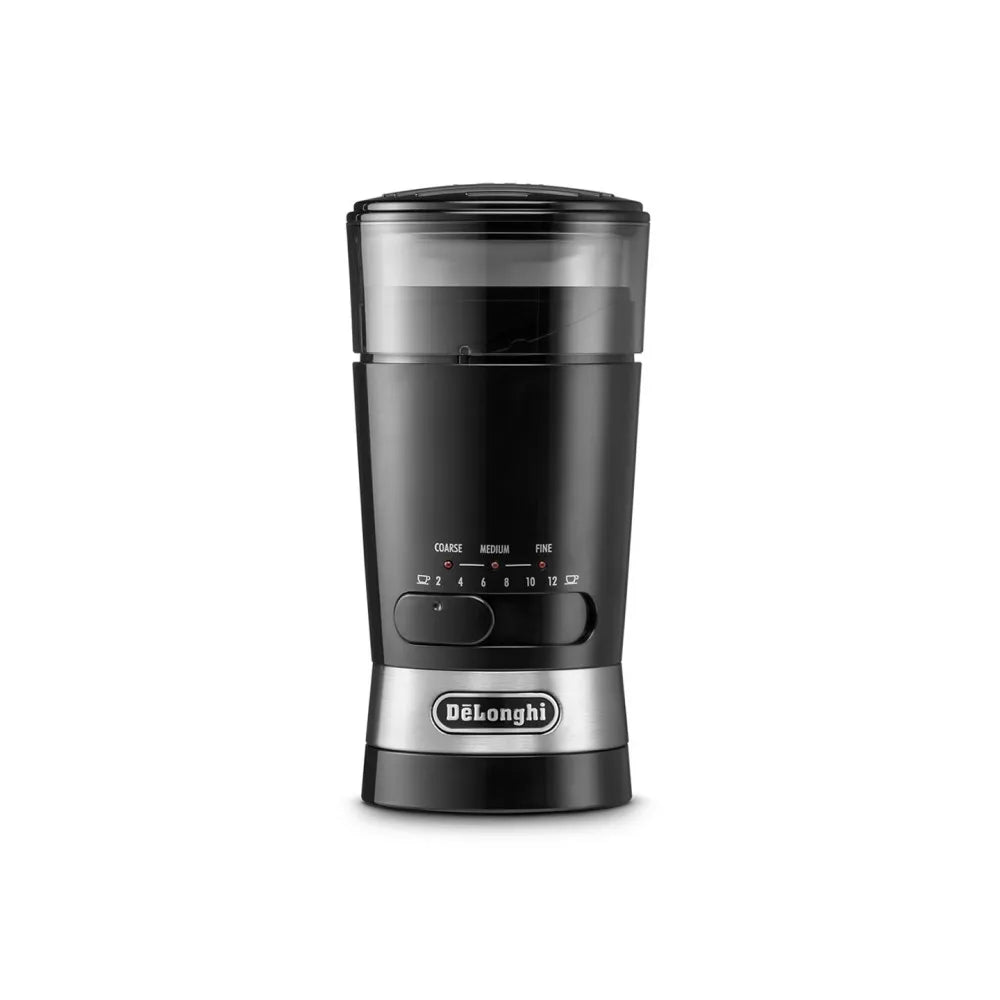 DeLonghi KG210 Elektrische Kaffeemühle mit Scheibenmahlwerk – Schwarz