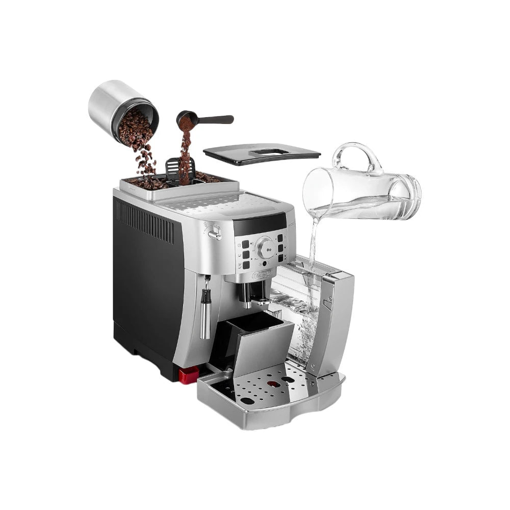 DeLonghi Magnifica S ECAM 22.110.SB Kaffeevollautomat – Schwarz Silber