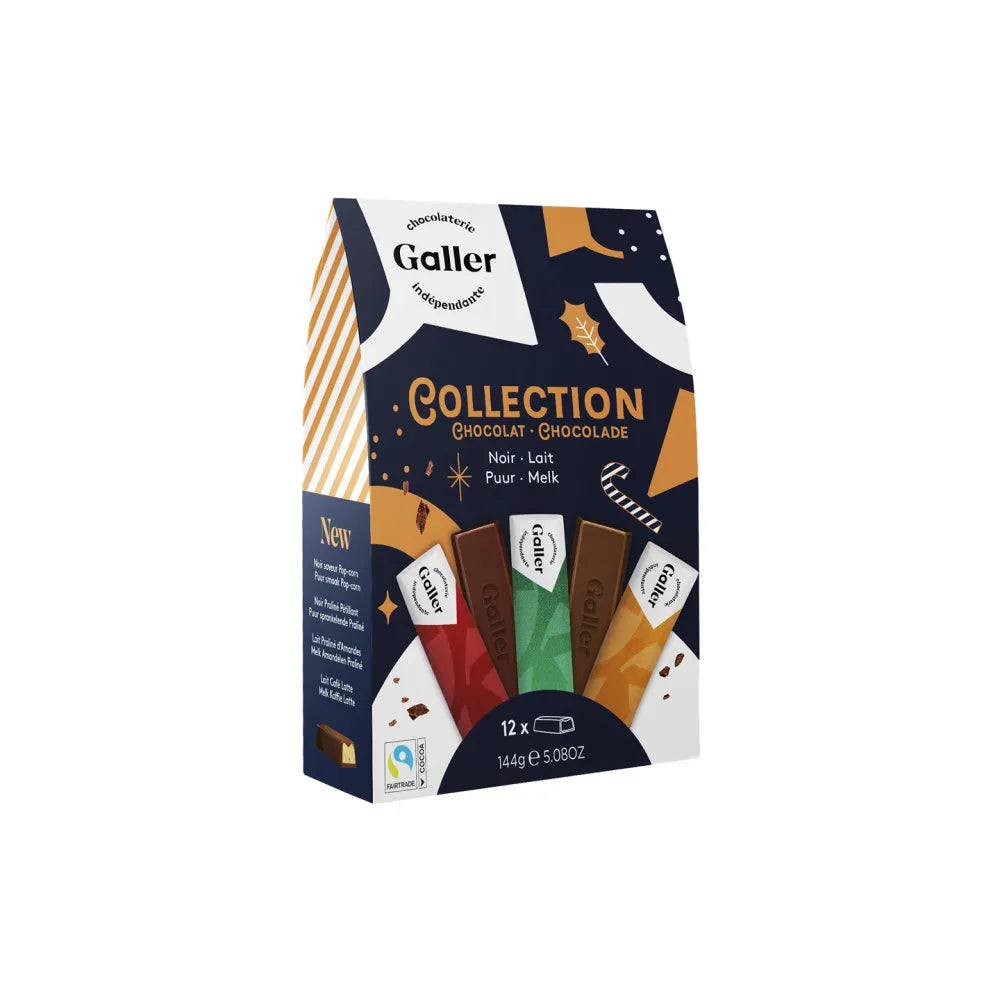Festliche Tüte mit Schokoladen-Miniriegeln Galler Assortment, 12 Stk.