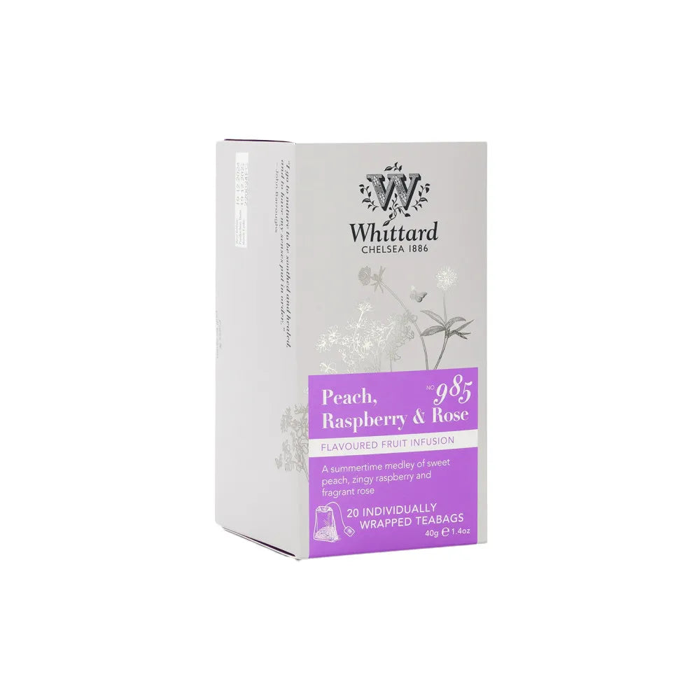 Früchte-Tee Whittard of Chelsea Peach, Raspberry & Rose, 20 Stk.