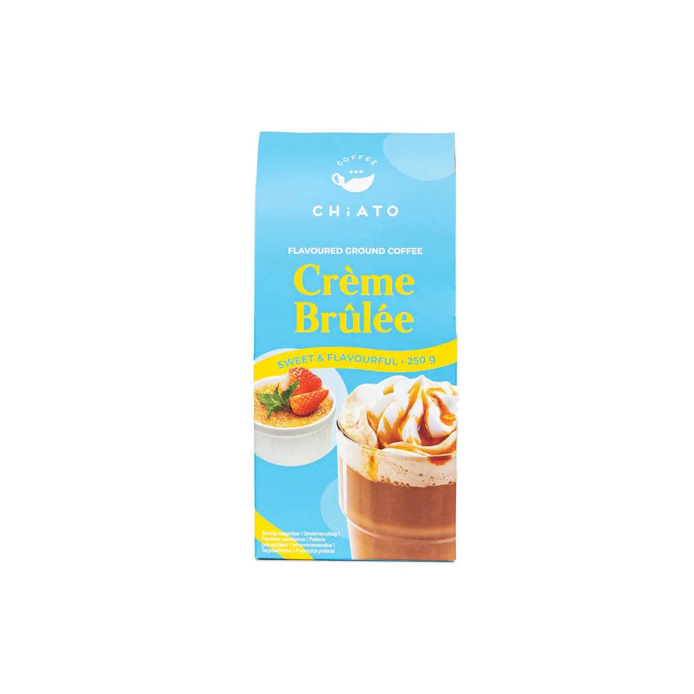 Gemahlener Kaffee mit Crème-Brûlée Geschmack CHiATO Crème Brûlée, 250 g