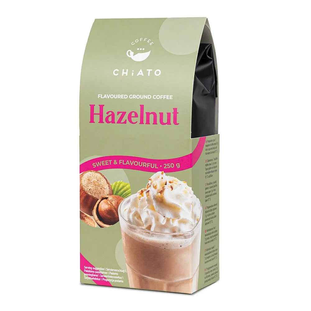 Gemahlener Kaffee mit Haselnussgeschmack CHiATO Hazelnut, 250 g