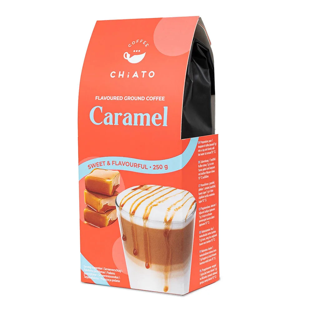 Gemahlener Kaffee mit Karamellgeschmack CHiATO Caramel, 250 g