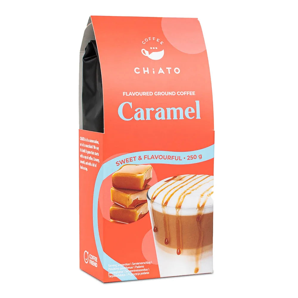 Gemahlener Kaffee mit Karamellgeschmack CHiATO Caramel, 250 g