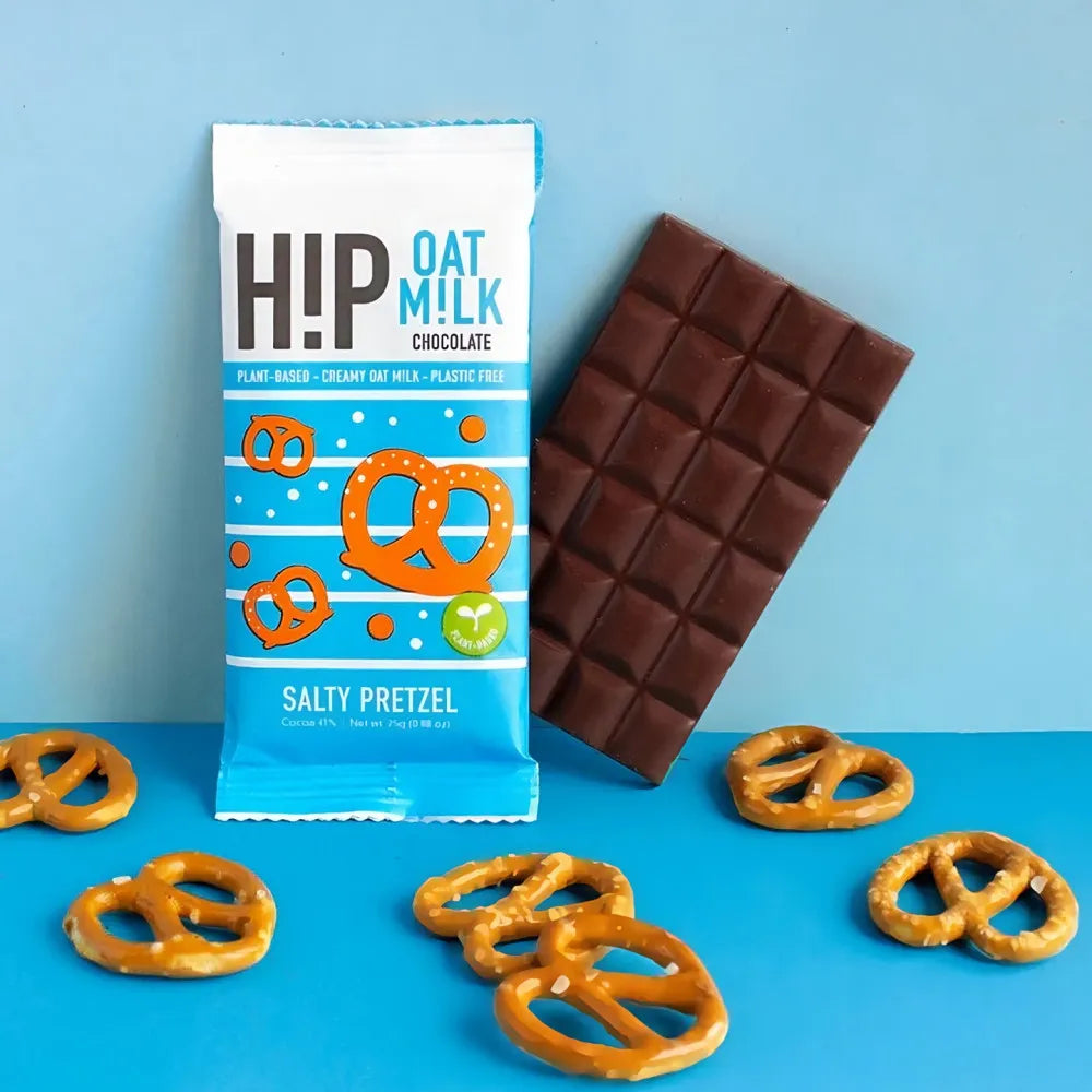 Hafermilchschokoladen-Minitafel mit salzigen Brezelstückchen H!P, 25 g