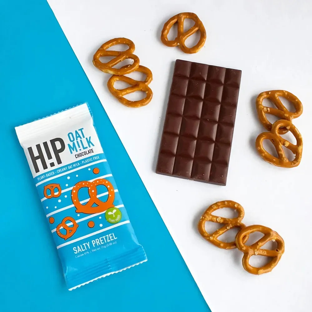 Hafermilchschokoladen-Minitafel mit salzigen Brezelstückchen H!P, 25 g
