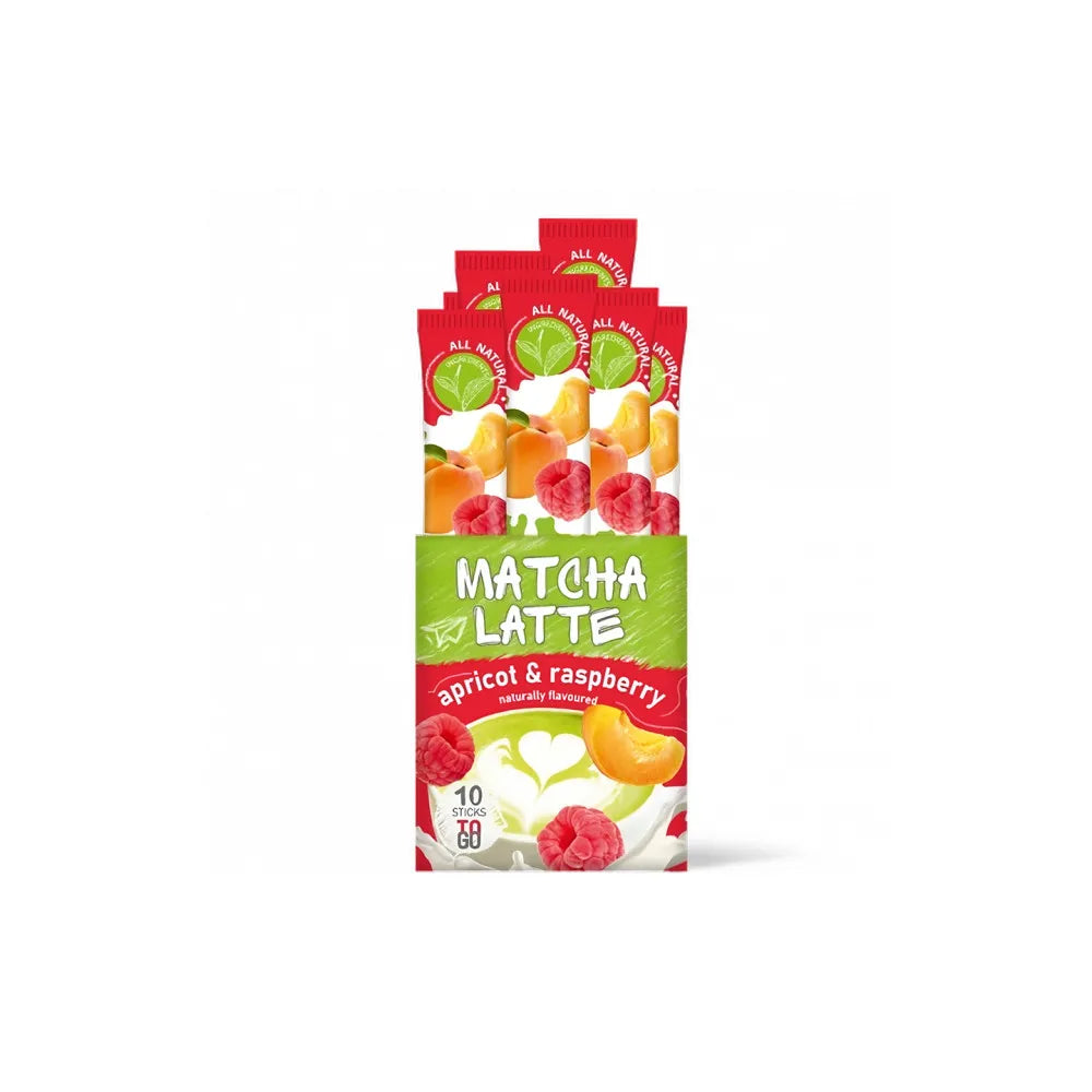 Instant Teegetränk g’tea! Matcha Latte Apricot & Raspberry, 10 Stk.