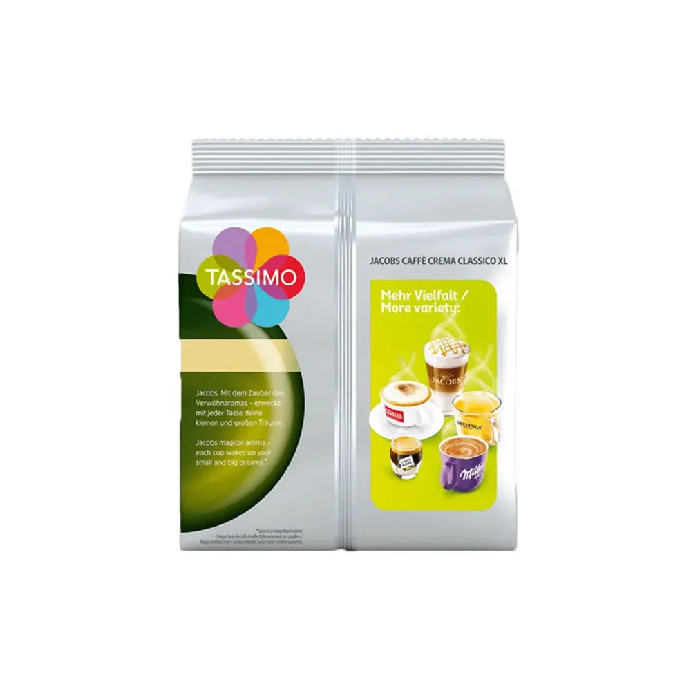 Kaffeekapseln Tassimo Caffè Crema Classico XL (kompatibel mit Bosch Tassimo Kapselmaschinen), 16 Stk.