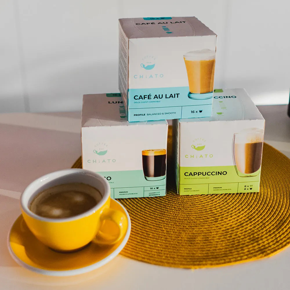 Kaffeekapseln kompatibel mit NESCAFÉ® Dolce Gusto® CHiATO Café au Lait, 16 Stk.