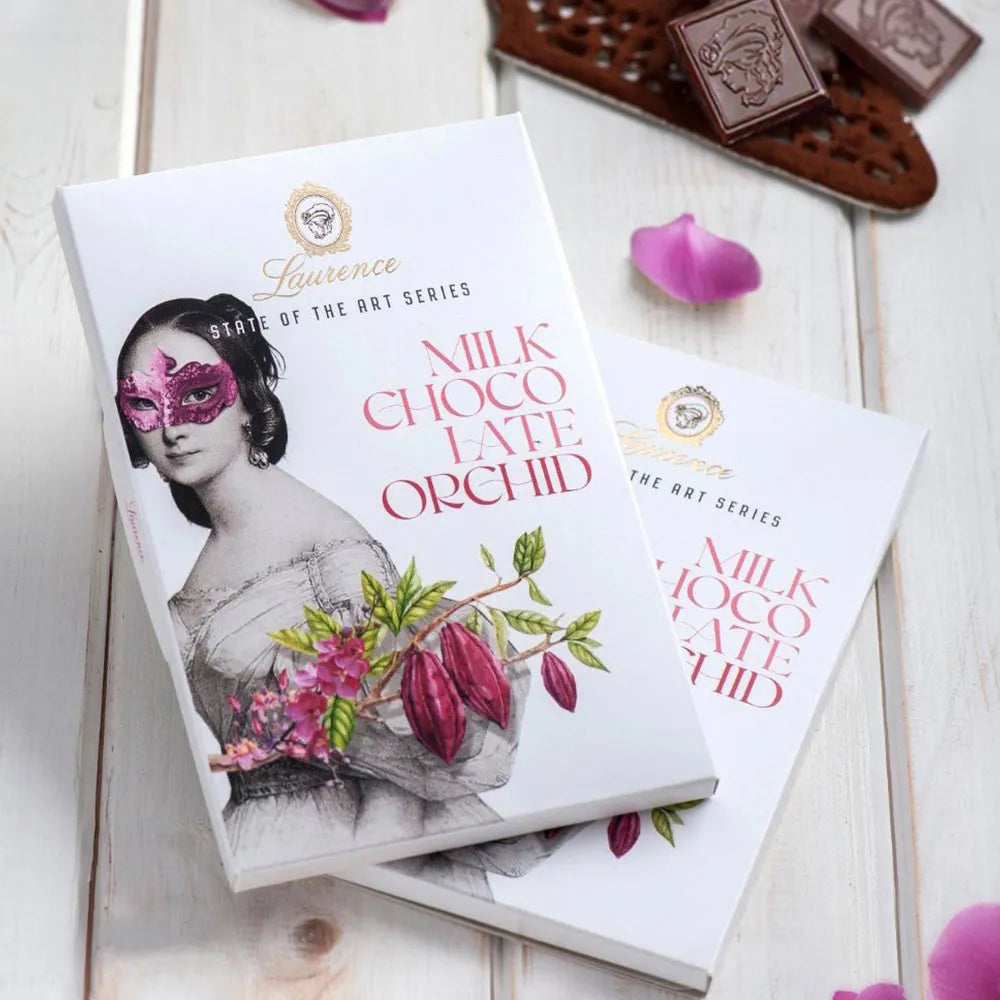 Milchschokolade mit Orchideen Laurence, 80 g