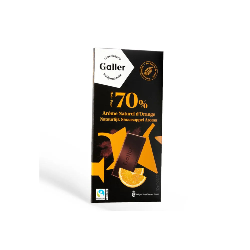 Schokoladentafel Galler Dark Orange 80 g