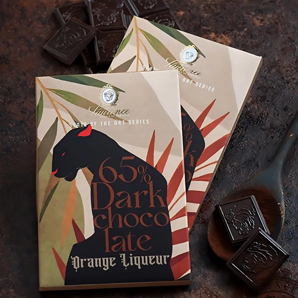 Schwarze Schokolade mit Orangenlikör Laurence, 80 g