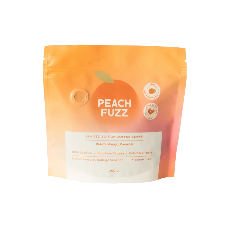 Limitierte Edition Kaffeebohnen Coffee of the Year 2024 Peach Fuzz, 200 g