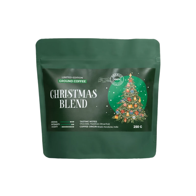 Limitierte Auflage festlich gemahlener Kaffee Christmas Blend, 250 g