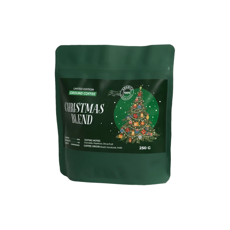 Limitierte Auflage festlich gemahlener Kaffee Christmas Blend, 250 g