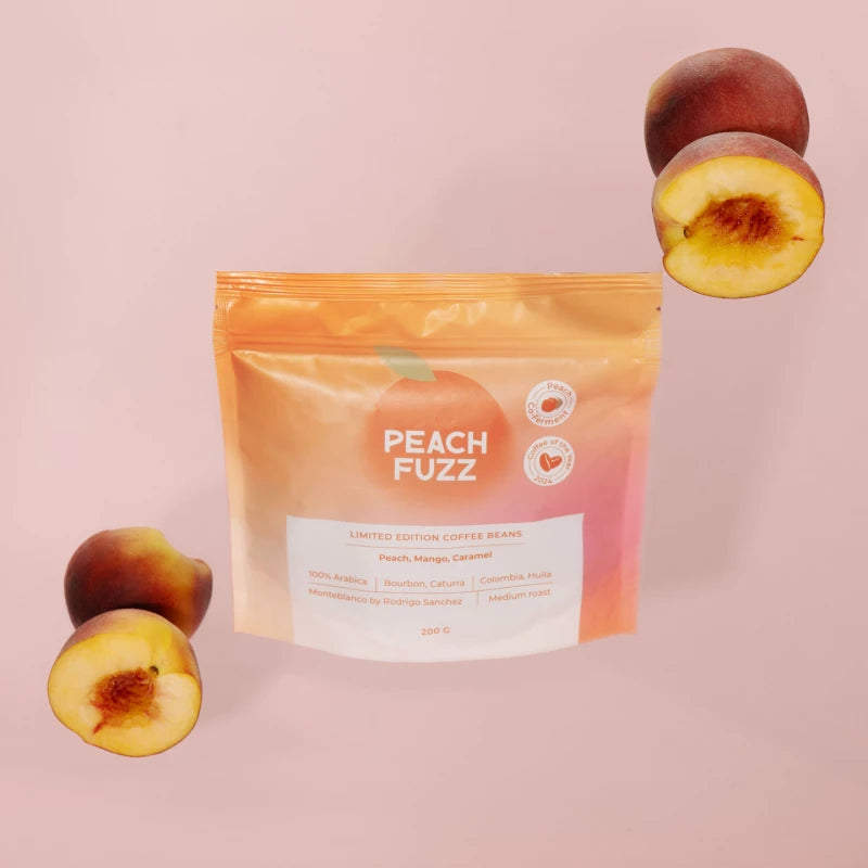 Limitierte Edition Kaffeebohnen Coffee of the Year 2024 Peach Fuzz, 200 g