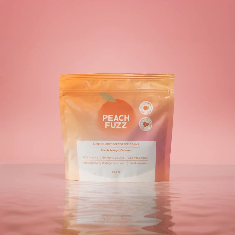 Limitierte Edition Kaffeebohnen Coffee of the Year 2024 Peach Fuzz, 200 g