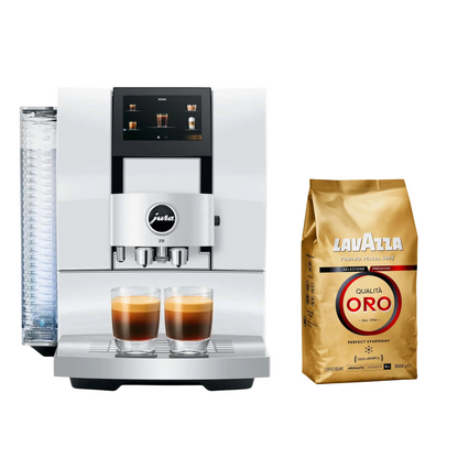 JURA Z10 Diamond White (EA) Kaffeevollautomat + Lavazza Qualita Oro 1kg