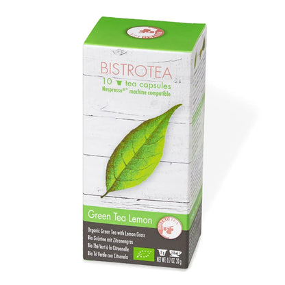 Bio-Teekapseln für Nespresso®-Maschinen Bistro Tea Green Tea Lemon, 10 Stk.