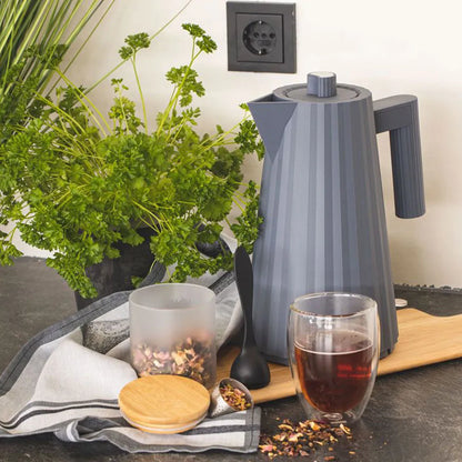 Elektrischer Wasserkocher Alessi Plisse Grey, 1,7 l