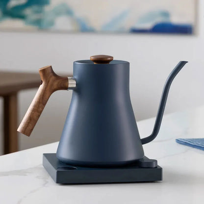 Elektrischer Wasserkocher Fellow Stagg EKG Electric Stone Blue Walnut, 0,9 l