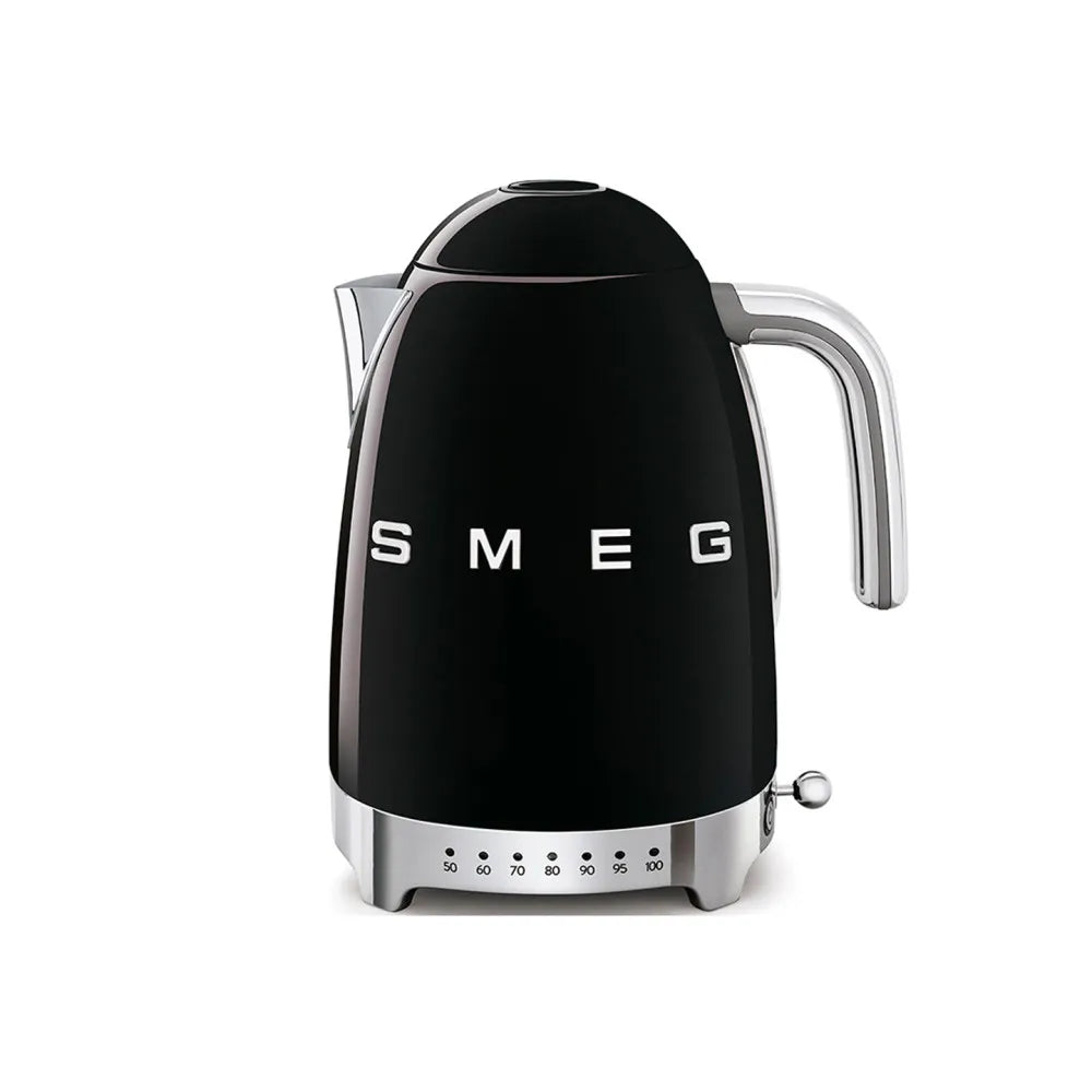 Elektrischer Wasserkocher mit variabler Temperatur Smeg 50’s Style Black KLF04BLEU