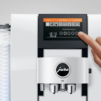 JURA Z10 Diamond White (EA) Kaffeevollautomat + Lavazza Qualita Oro 1kg