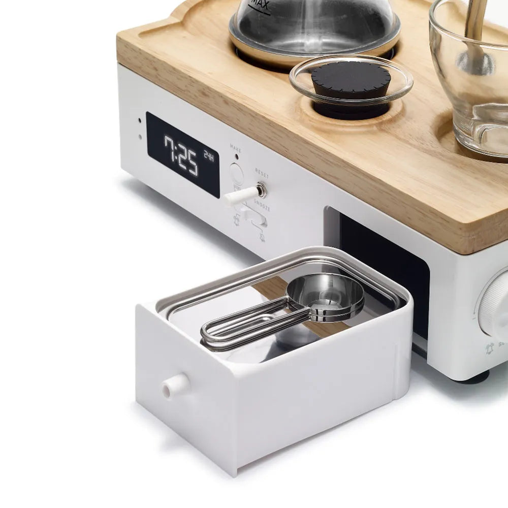 Joy Resolve Barisieur Tea & Coffee Alarm Clock Filterkaffeemaschine – Weiß
