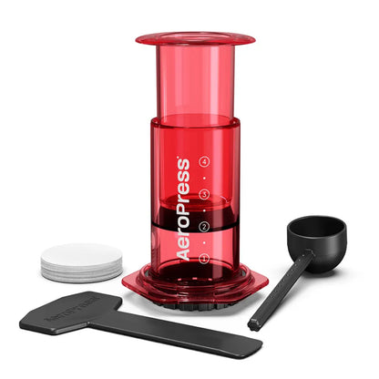 Kaffeebereiter AeroPress – Clear Red