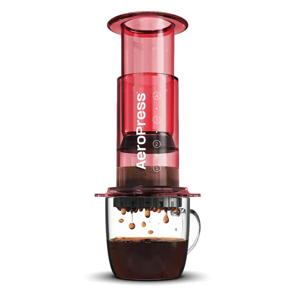 Kaffeebereiter AeroPress – Clear Red