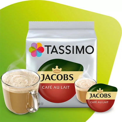 Kaffeekapseln Tassimo Café Au Lait (kompatibel mit Bosch Tassimo Kapsel-Maschinen), 16 Stk.