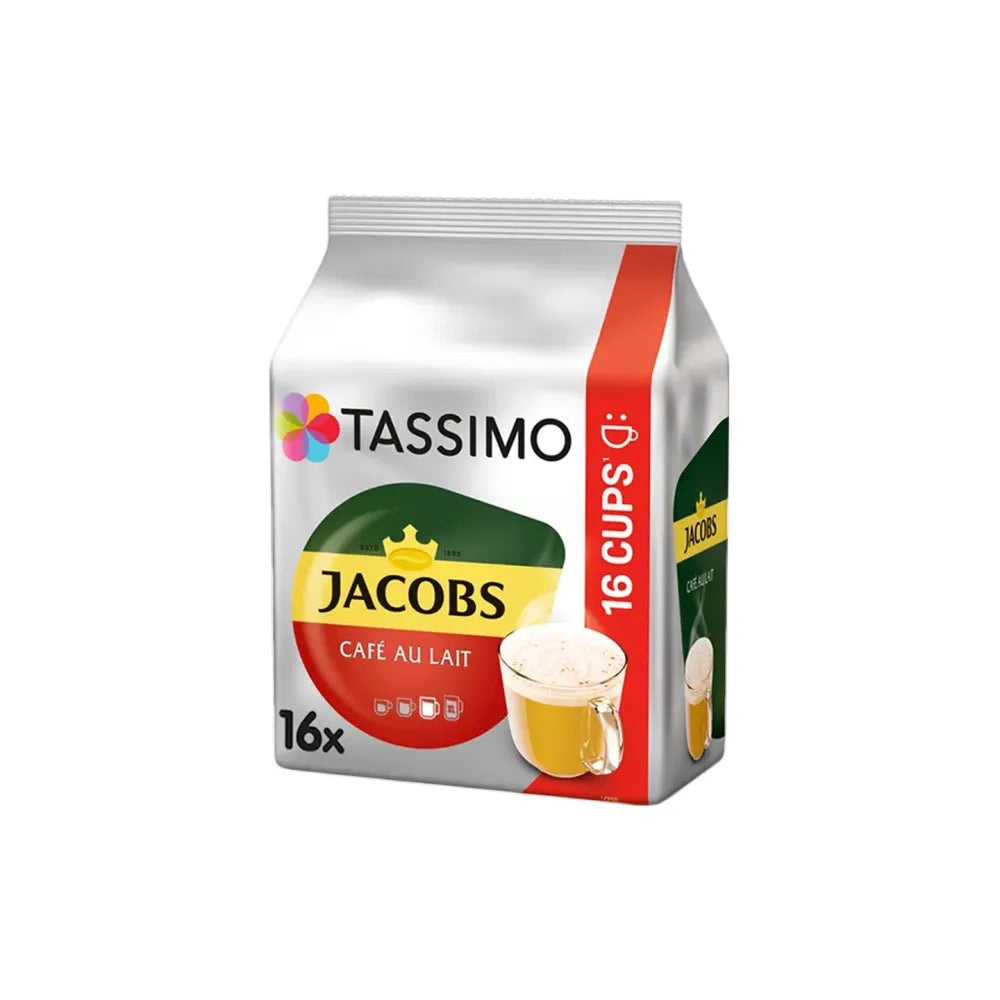 Kaffeekapseln Tassimo Café Au Lait (kompatibel mit Bosch Tassimo Kapsel-Maschinen), 16 Stk.
