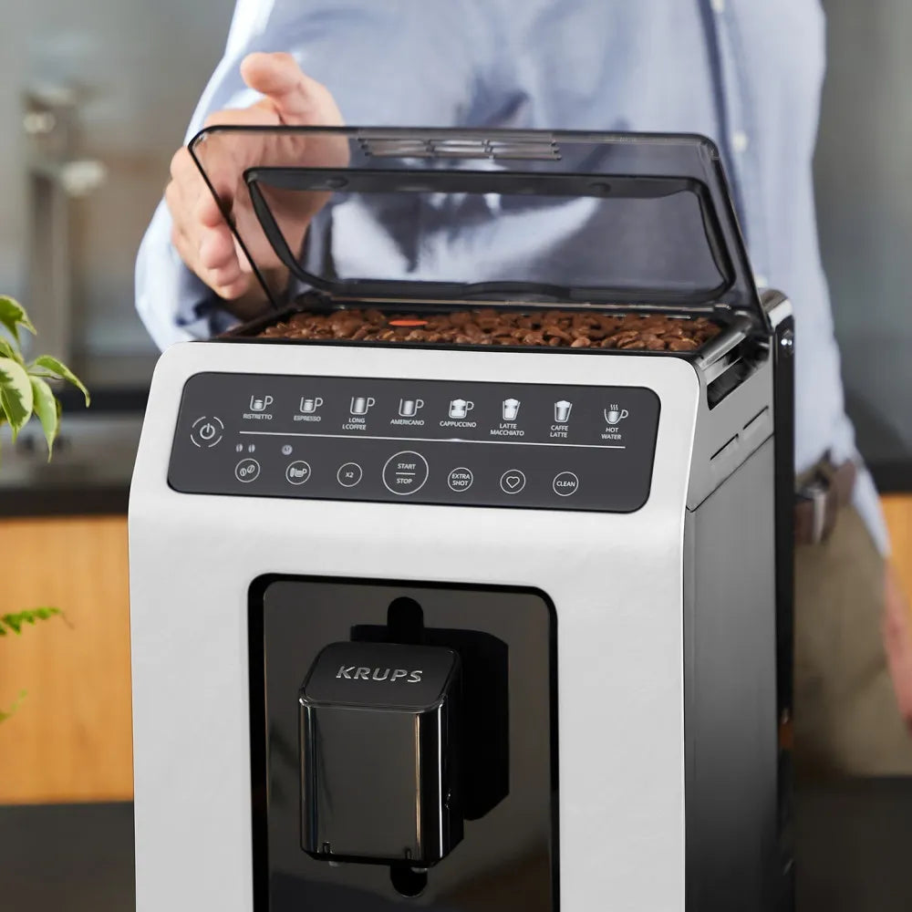Krups Evidence EcoDesign EA897A10 Kaffeevollautomat – Elfenbein
