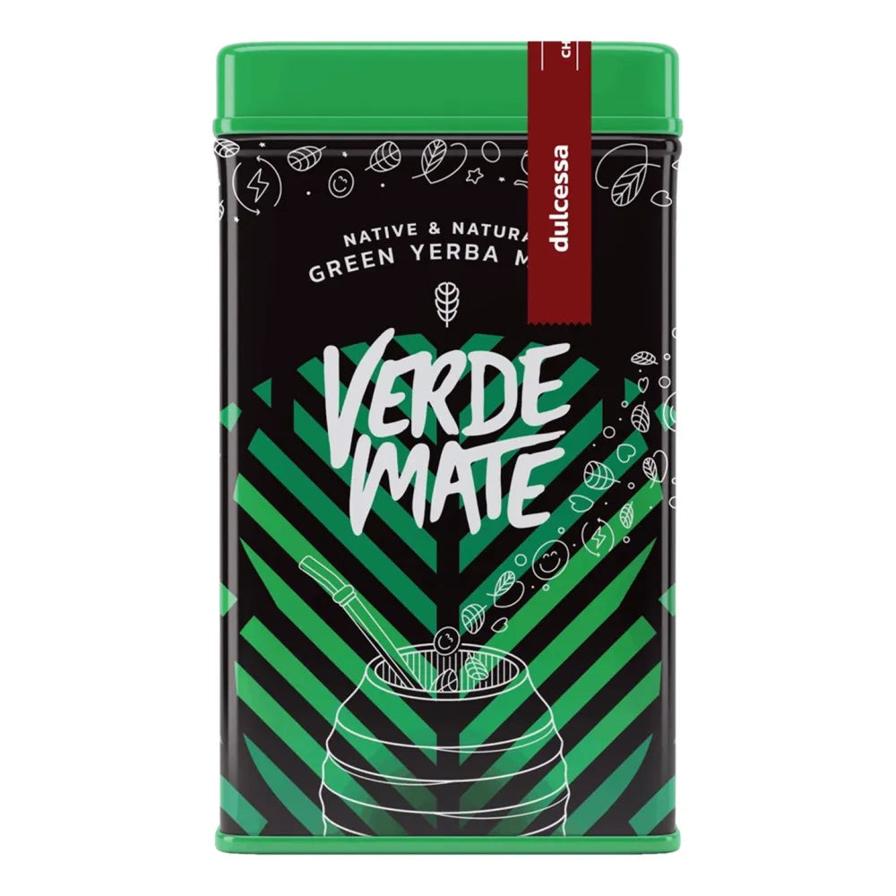 Mate-Tee Verde Mate Green Dulcessa in einer Dose mit Spender, 500 g