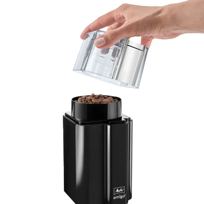 Melitta Amigo Elektrische Kaffeemühle mit Schlagmesser – Schwarz