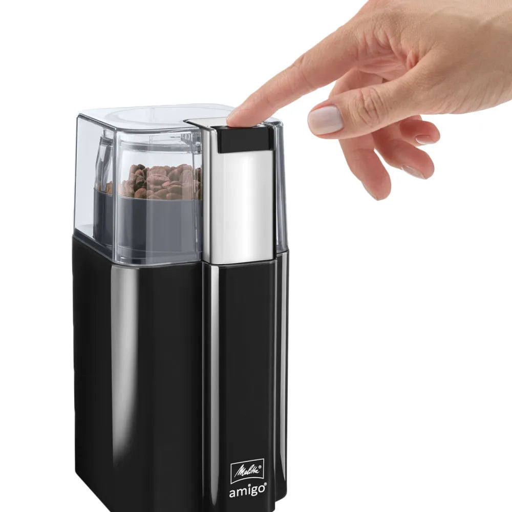 Melitta Amigo Elektrische Kaffeemühle mit Schlagmesser – Schwarz