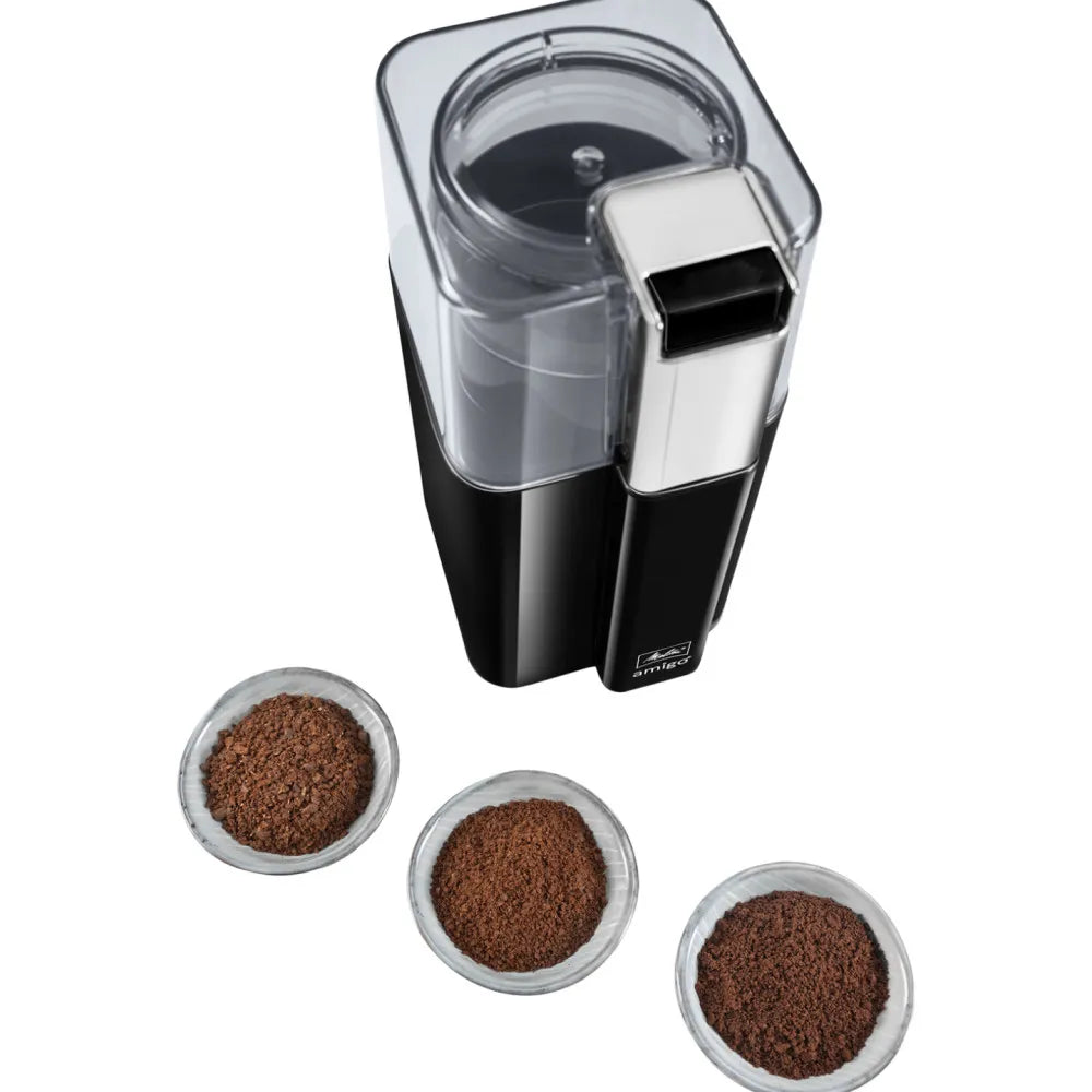 Melitta Amigo Elektrische Kaffeemühle mit Schlagmesser – Schwarz