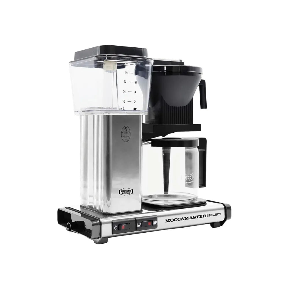 Moccamaster KBG Select Filterkaffeemaschine mit Glaskanne – Silber