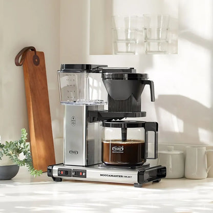 Moccamaster KBG Select Filterkaffeemaschine mit Glaskanne – Silber