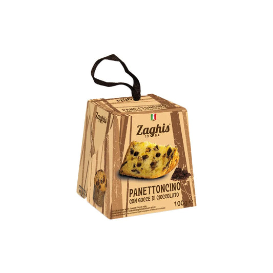 Panettone mit Zartbitterschokostückchen Zaghis Panettoncino Gocce di Cioccolato, 100 g