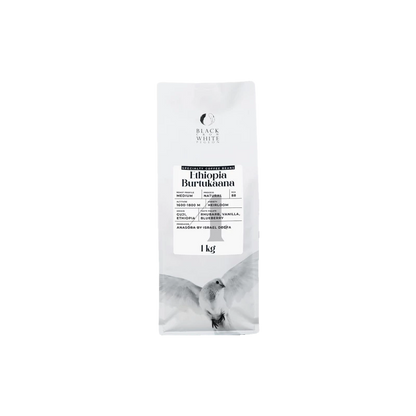 Spezialitätenkaffee Bohnen Black Crow White Pigeon Ethiopia Burtukaana, 1 kg