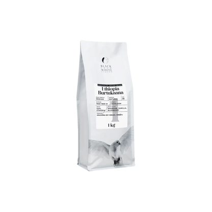 Spezialitätenkaffee Bohnen Black Crow White Pigeon Ethiopia Burtukaana, 1 kg
