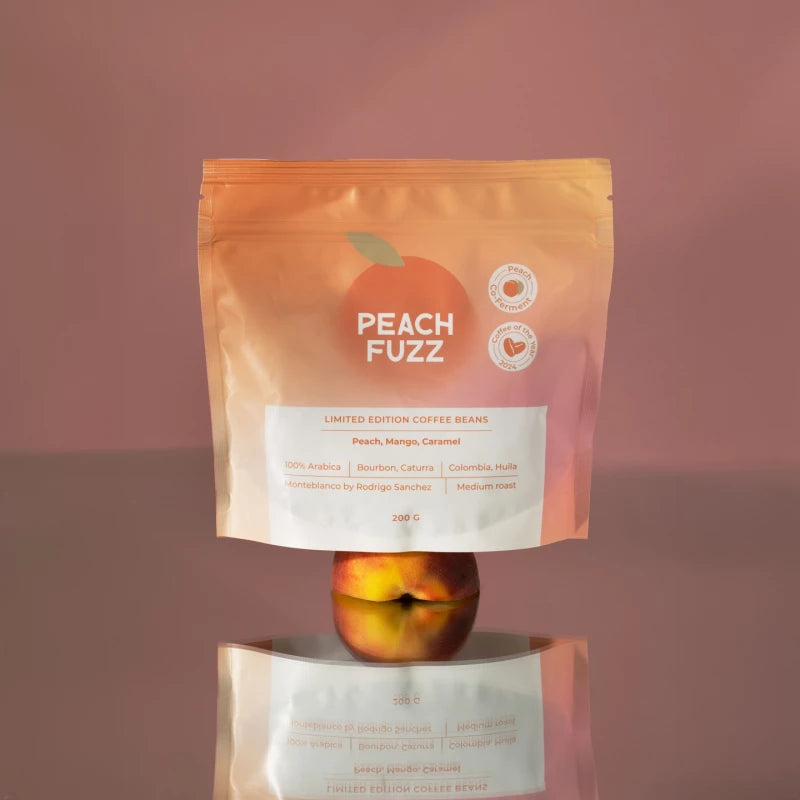 Limitierte Edition Kaffeebohnen Coffee of the Year 2024 Peach Fuzz, 200 g